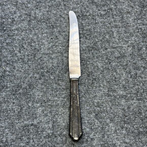 Vintage Silver Plate Flatware (3) Pieces Serving Stainless Steel Knife Spoon Vtg - Picture 4 of 7